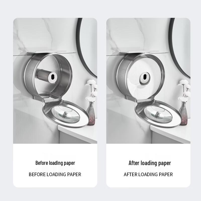 Stainless Steel Wall-Mounted Jumbo Roll Toilet Paper Dispenser (2-Pack)
