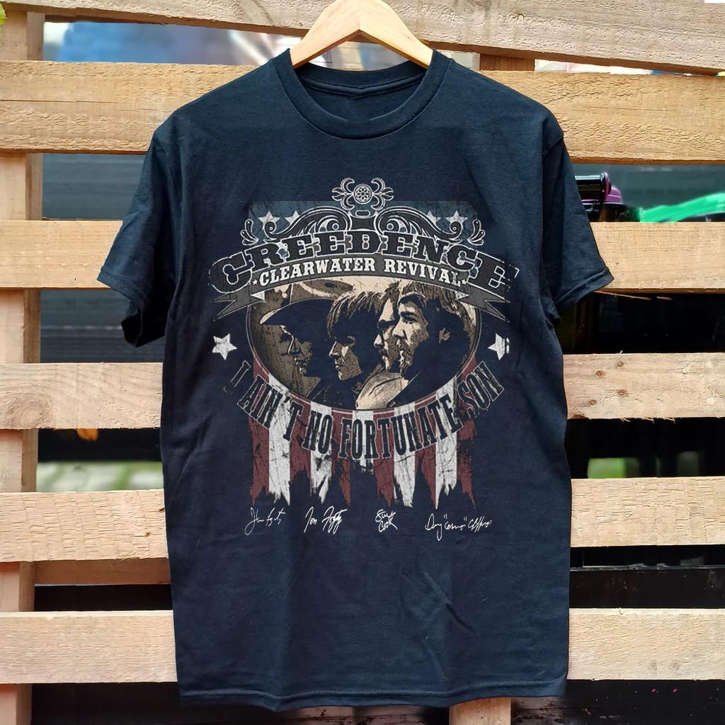 Vzácné Unisex tričko CREEDENCE CLEARWATER REVIVAL Signature S až 5XL GC2206