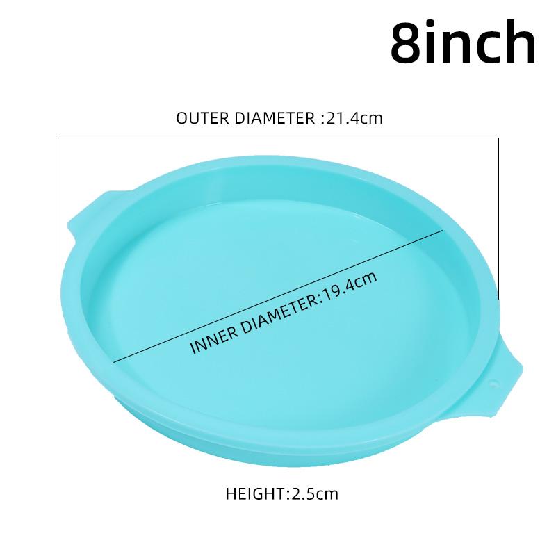 FAIS DU 4/6/8inch Round Cake Layer Mold Silicone Cake Pan NonStick Mousse Cheese Bakeware Mold for DIY Baking Rainbow Cake Tools