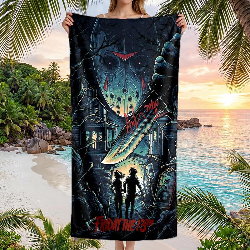 Large Beach Towel Quick Dry Absorbent Towel For Beach IndoorFriday the 13th Jason Voorhees