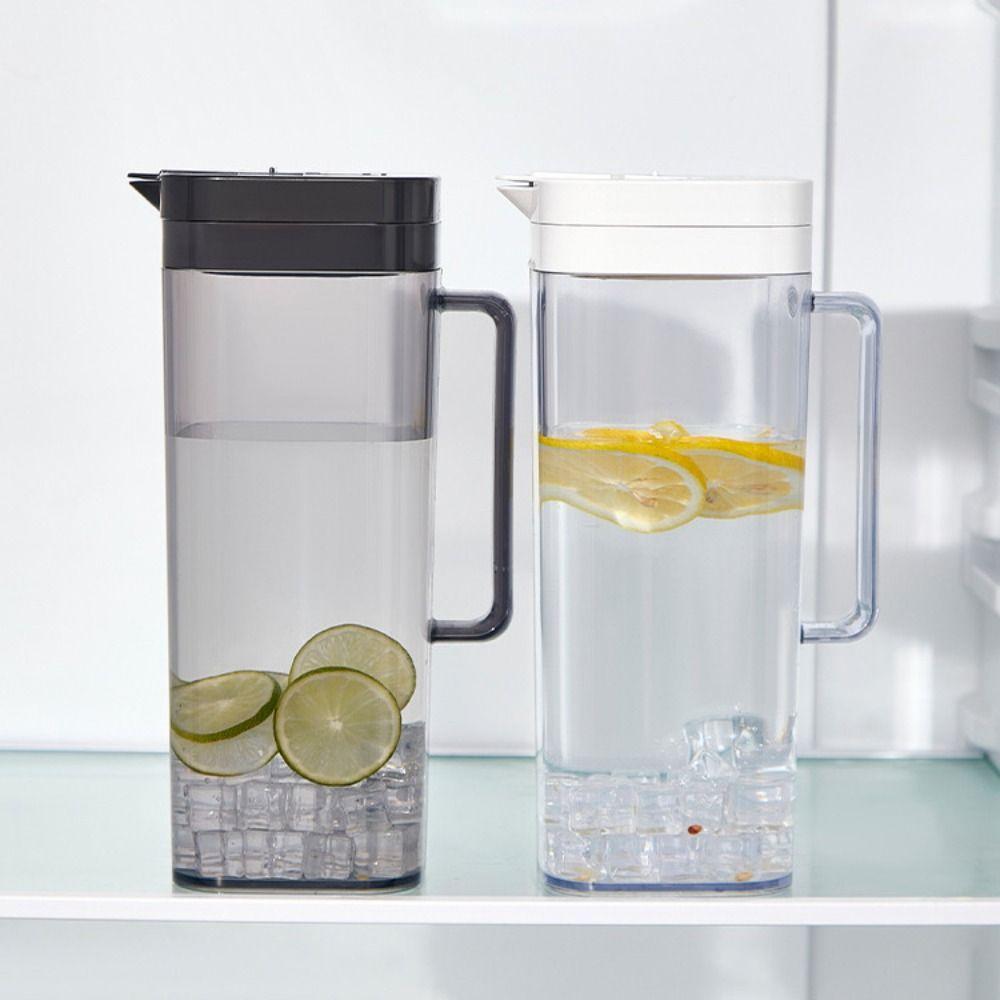 Flip Cover Refrigerator Water Pitcher Transparent Cold Brew Teapot Cold Water Kettle  Fruit Juice