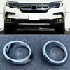 Fit For 2019-2022 Honda Pilot ABS Chrome Front Fog Lamp Light Cover Trim Decor