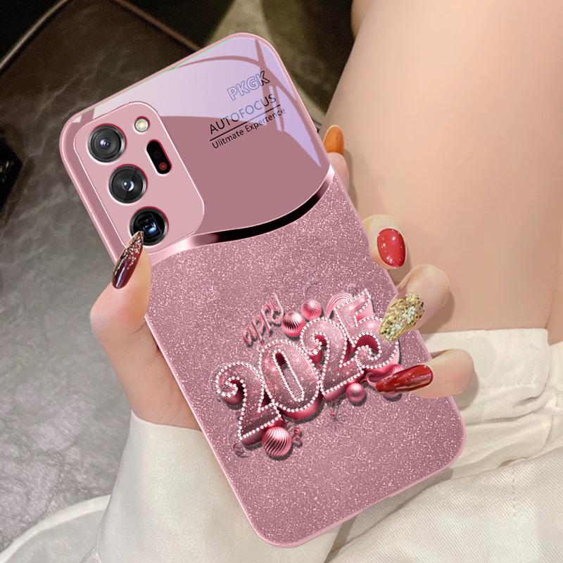 Colorful New Year 2025 For Samsung Galaxy Note 8 9 10 PRO 20 Ultra A01 02 03 Core 04E 4G 12 13 5G Tempering Glass Phone Case