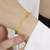 European & American Hip-Hop Style Titanium Steel Cross Chain Bracelet - Non-Fading, Unique Design