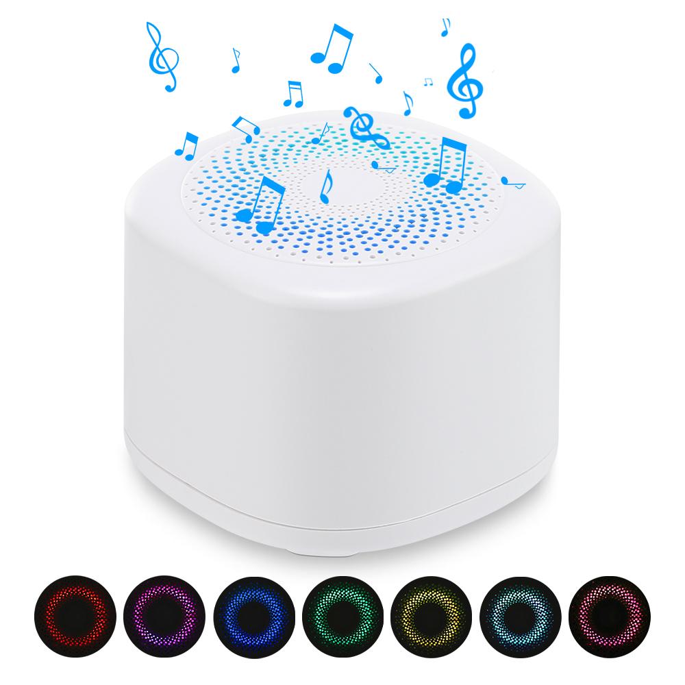 Portable Baby White Noise Sleep Machine 10 Soothing Sounds 7 Night Light Colors Sleep Sound Player Timer for Baby Kids Adults