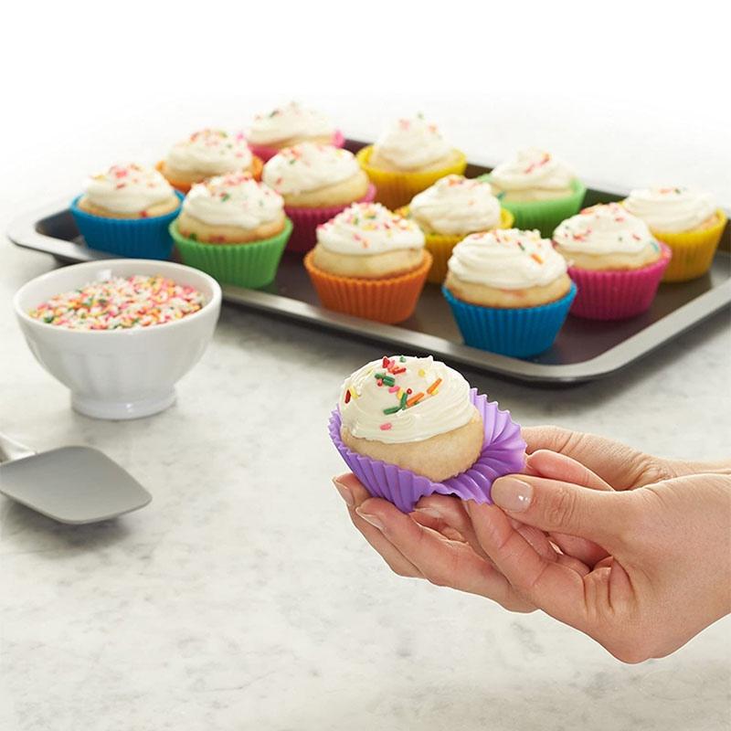 Bake Muffin Cup 7cm Round Silicone Cupcake Mold