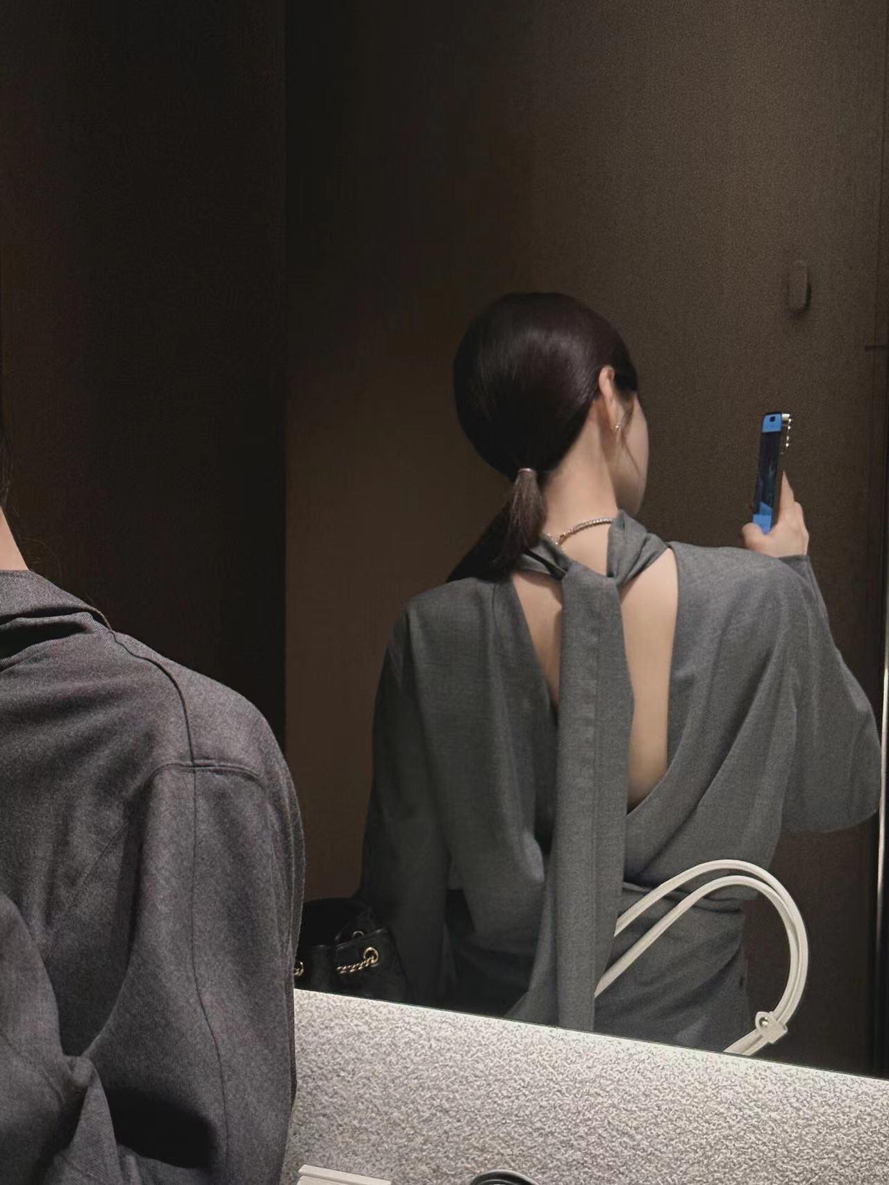 2026 Ранняя весна Европейская и американская элегантная блузка с лентами S