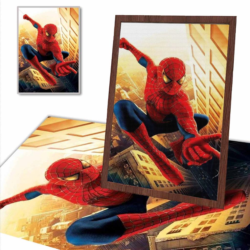 Full Round Diamond Painting Flying Spider-Man Art Rhinestone Picture Mosaic DIY 5D Cross Stitch Embroidery Home Decoration