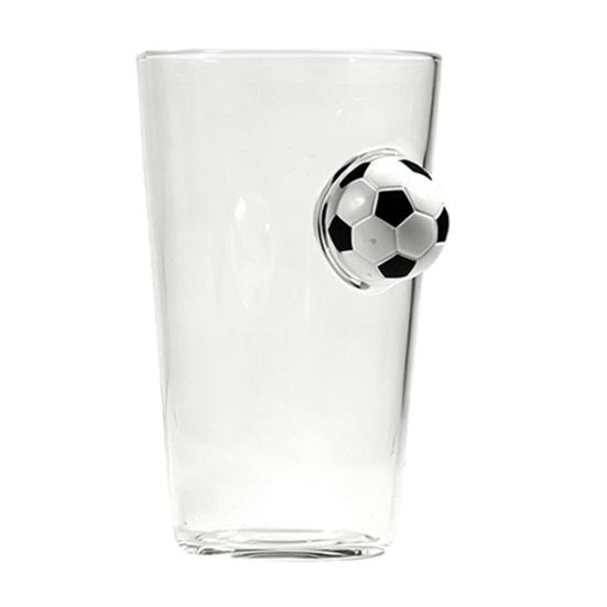 Soccer Beer Glass Football-Shaped Glass Mug 700ml Capacity Hot Cold 1pc