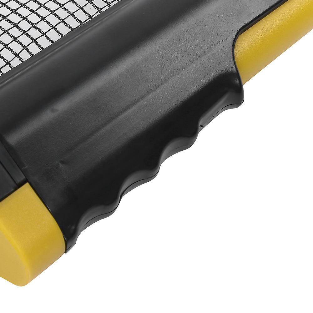 Retractable Table Tennis Rack Portable Plastic Polyester Cotton Telescopic AdjustableWavy Black Yellow