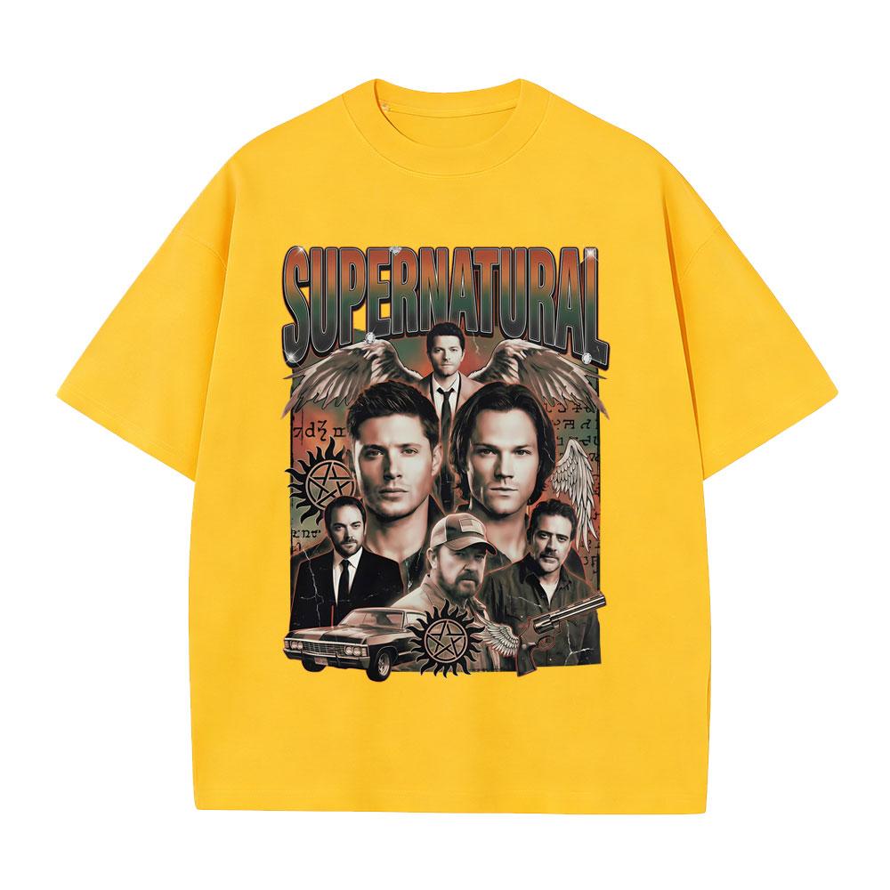 Supernatural Winchester Family Business Carry on My Wayward Son Graphic T Shirt Unisex Women Fashion Gothic Rock Oversized Tshirt