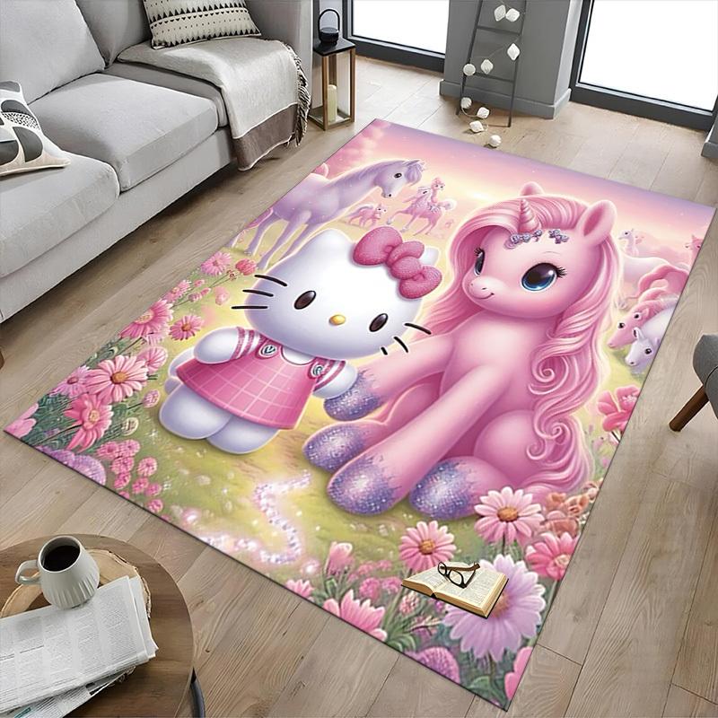 1pc Hello Kitty Unicorn Carpet Office Rug Outdoor Mat Home Decor Area Carpet Festival Gift
