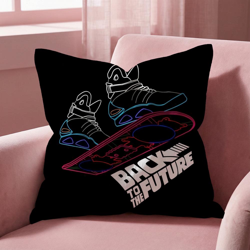 B-Back To The F-Future Cushion Cover Multi-Scene Pillow Cover for Home & Car - Reversible, Soft & Durable for Daily Use