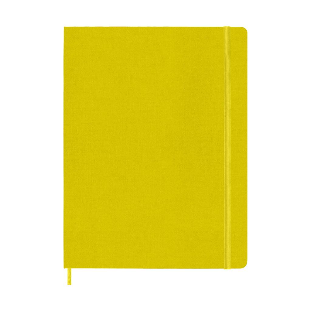 Moleskine Classic Fabric Collection Notebook, Hardcover, Horizontally Ruled, XL Size, Hay Yellow, QP090M6SILK