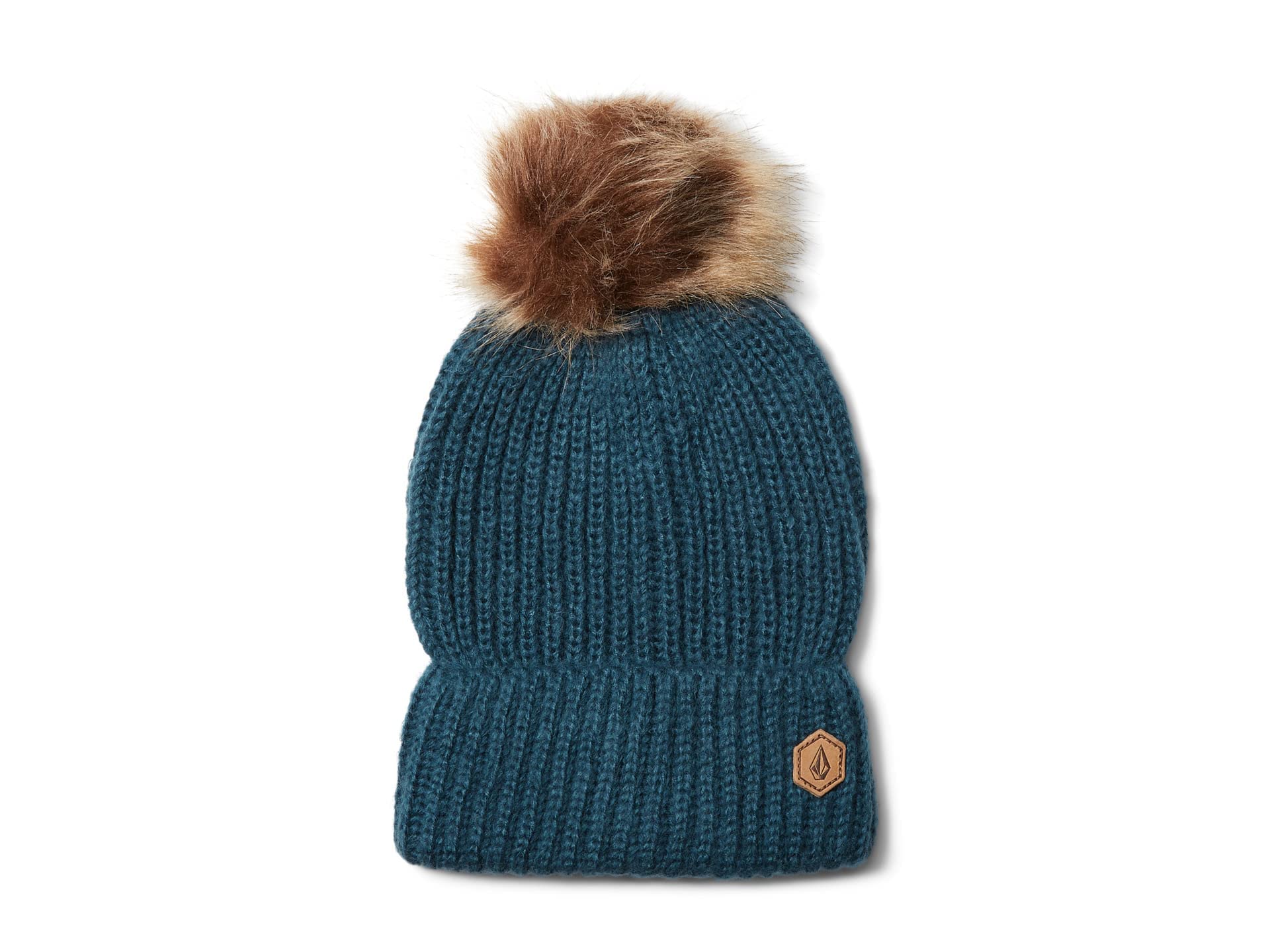 

Volcom Knit Cap LULA Cute Size Women s (with Pompon) [K5852302 / BEANIE] Hat, SRB_Storm Blue, O/S