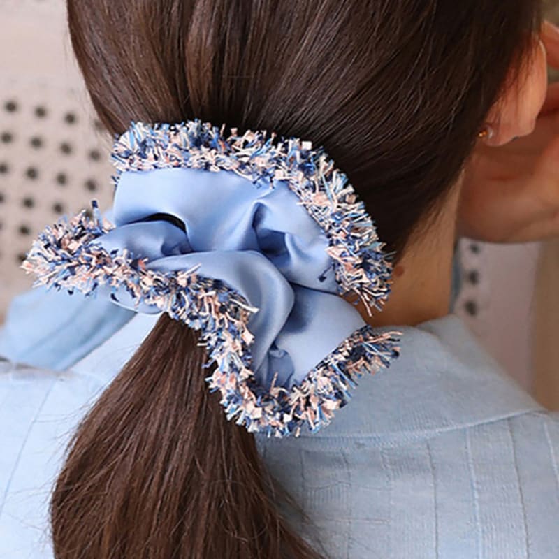 Dana Burton Tweed Hair Scrunchie