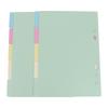 1Set A5 Index Divider Pack 5 Color Tab Dividers Extra Wide Reinforced Hole Design for 6-Ring Binders Quick Section Access