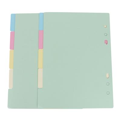 1Set A5 Index Divider Pack 5 Color Tab Dividers Extra Wide Reinforced Hole Design for 6-Ring Binders Quick Section Access