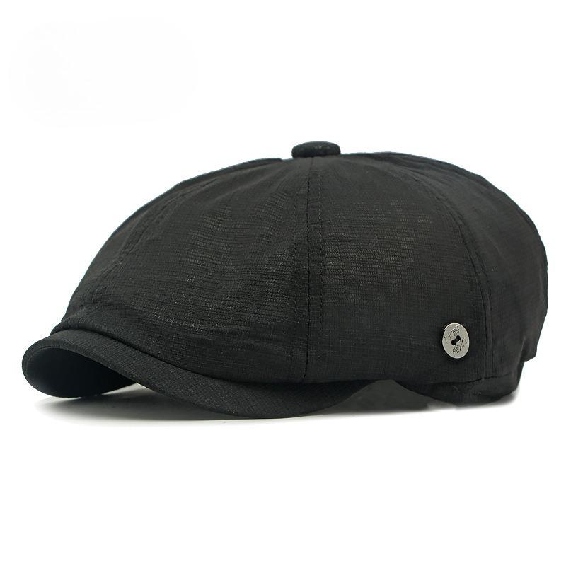 Summer Breathable Mesh Newsboy Cap Unisex Octagonal Hat Vintage British Beret Retro Painter Gatsby Cap Casual Flat Ivy Hat