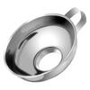Wide Mouth Funnel with Handles Stainless Steel Kitchen Funnel Cup Jam Salad Dressing Hoppers Filter for Oil Coffee Wine Water