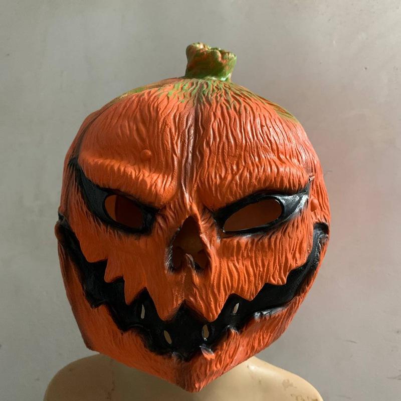 

Pumpkin mask Halloween Demon Ghost cospla Latex hood horror prop ghost Pumpkin headgear