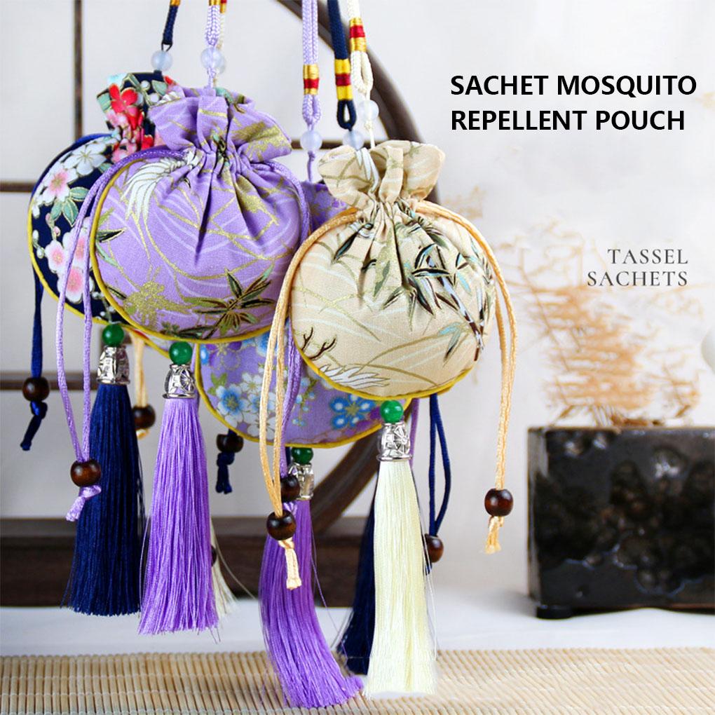 Sachet Bag Portable Traditional Chinese Style Hanging Bags with Tassel Pouch Printing Pattern Pocket Party Favor