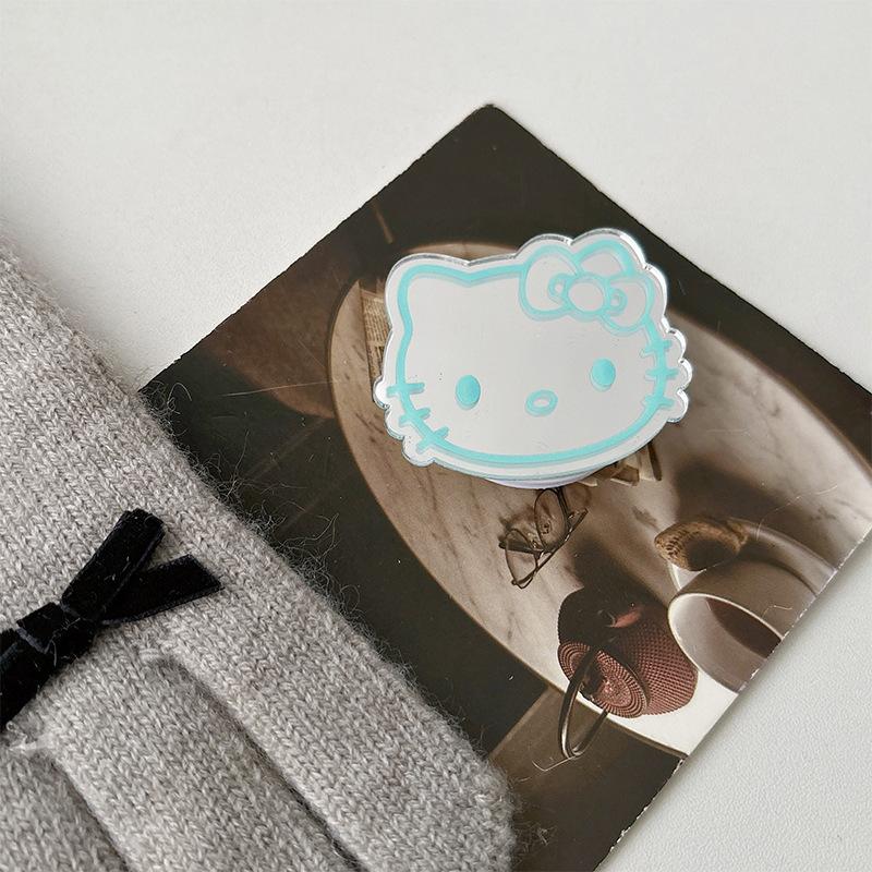 Color Lines Kt Cat Mirror Mobile Phone Airbag Bracket Wind Back Sticker Retractable Lazy Desktop Bracket