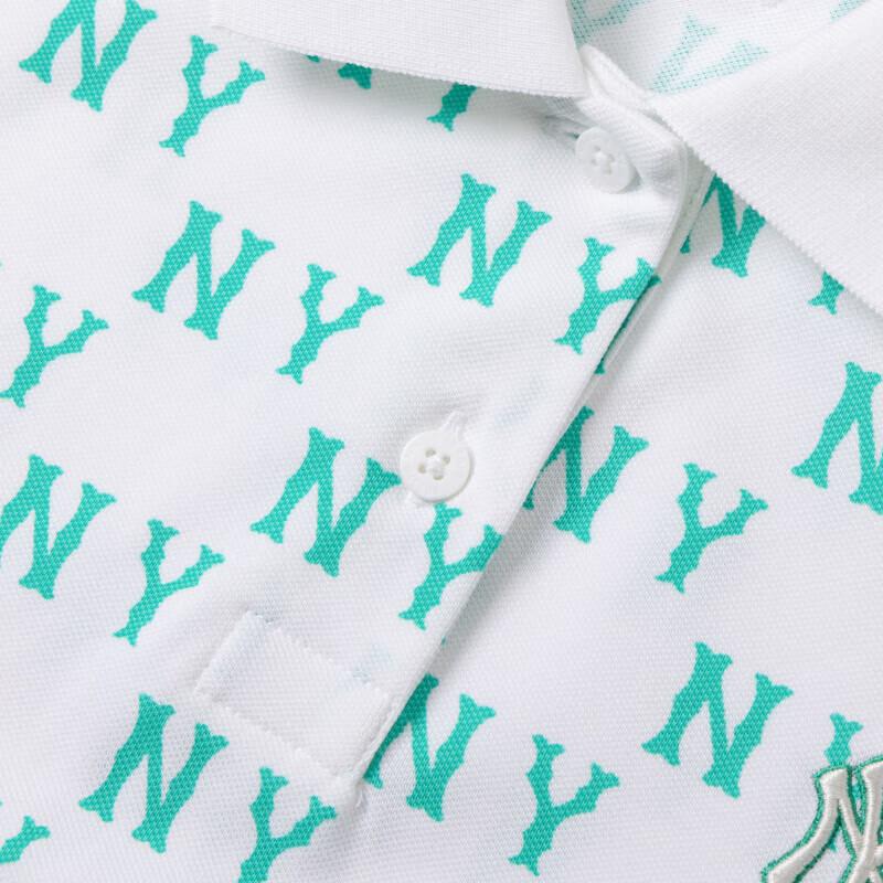 New MLB New York Yankees Polo Shirt Women's Ecru 3FPQM0143-50WHS