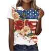 Women T Shirt 3D Printed Top Blouse United States 250th Print T Shirt Short Shirts Summer Tops Tees