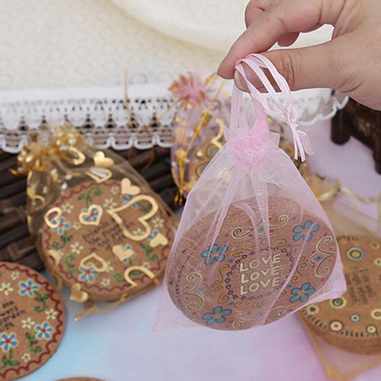 4 Stück Getränkeisolierung, natürliche Untersetzer, runde Wärmematte, Korkbecher, Tischdekoration