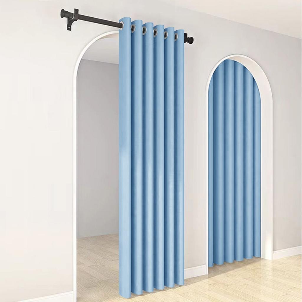 High-Precision Curtain Finished Curtain Fabric Solid Color Heat Insulation Window + Shading