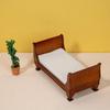1/12 Scale Miniature Wooden Bed Model Ornament - DIY Miniature Photography Props- Seasonal Decor - Perfect Gift