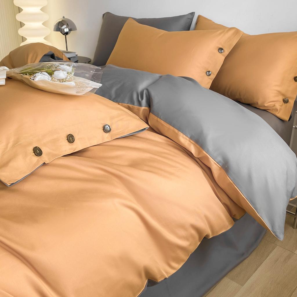 Luxury Egyptian Cotton Bedding Set Simple Nordic Duvet Cover Flat/Fitted Sheet With Pillowcase Bed Linen Queen Double King Size