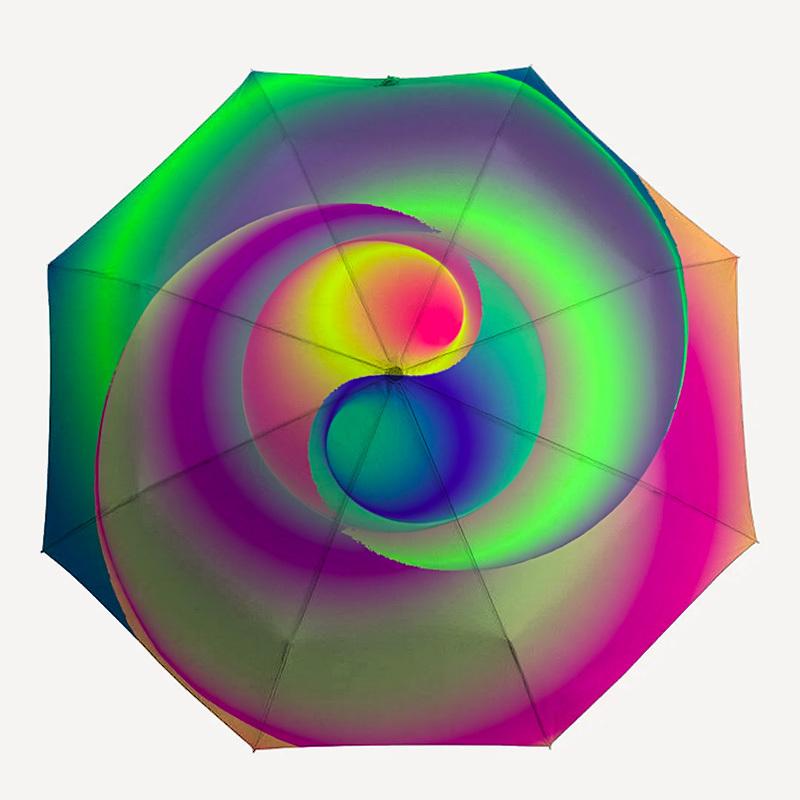 

1pc Colorful Spiral Design Umbrella - Portable Home Essential, Durable Iron Frame with Rod Structure, Fashion Lovers yy250910106
