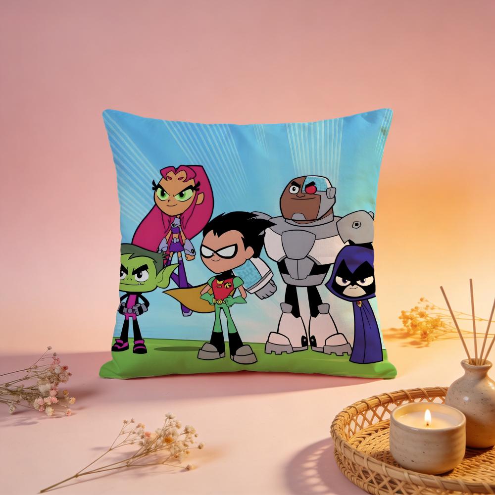 Trendy TTeen Titans Good Cushion Cover Comfortable Durable Pillow Cover MultiScene for Home Office Car Sofa