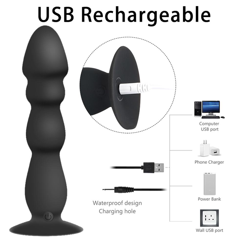 10 Speeds Wireless Remote Anal Dildo Prostate Massager Strong Sucker Unisex G-spot Stimulator Anus Penis Vibrator Insert Climax Sex Toys Masturbator
