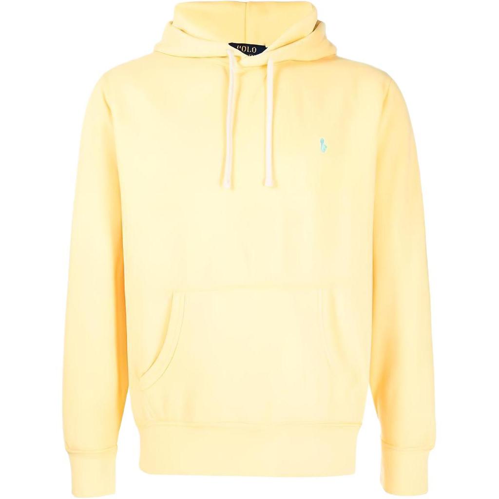 Polo Ralph Lauren Ss23 Logo Embroidered Drawstring Hoodie Men Hoodies Yellow 710766778-049