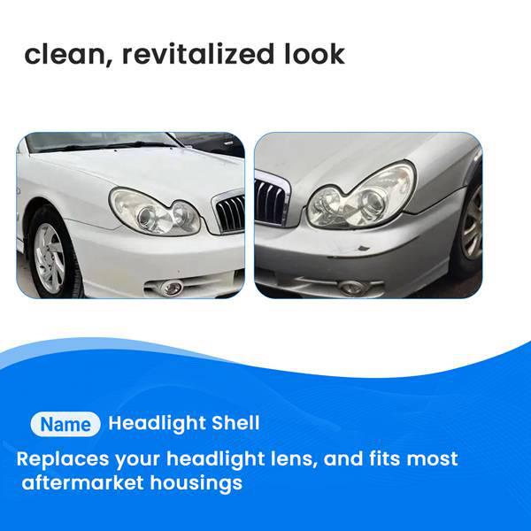 1 Pair Clear PC Car Headlight Covers for Hyundai (Front Left & Right)
