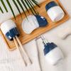 Seifenspender Keramik Badezimmer Waschset, Badezimmer Vier-Teile-Set, Mundspülbecher, Handdesinfektionsflasche, Hotel Badezimmer Set