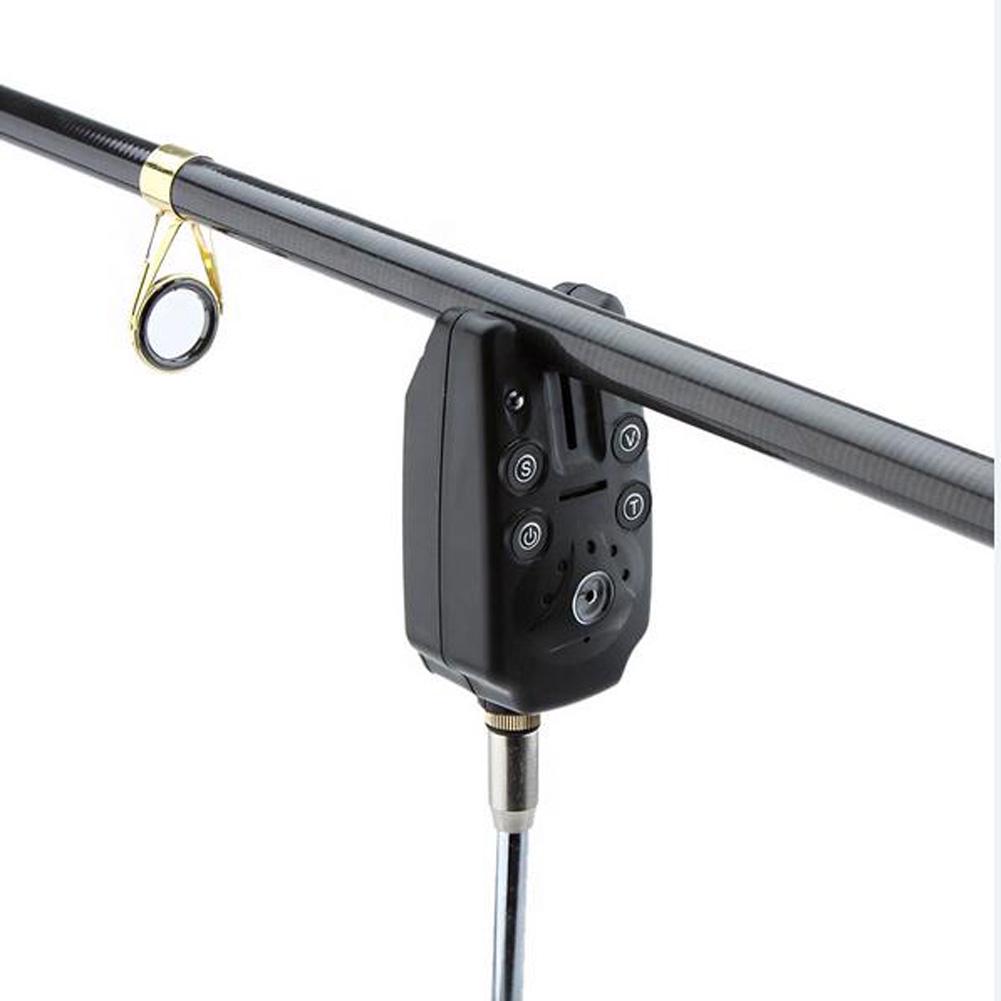 2 LEDs Electronic Fishing Alarm Water Resistant Electronic Buzzer with Loud Siren Adjustable Tone Volume Daytime Night Indicator