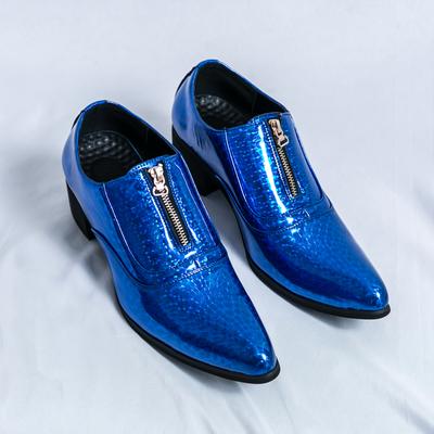 Men Pointed Loafers Shoes PU High Heels Comfortable Wear-resistant Trendy Hairstylists Nightclubs Men Shoes Large Sizes 38-46
