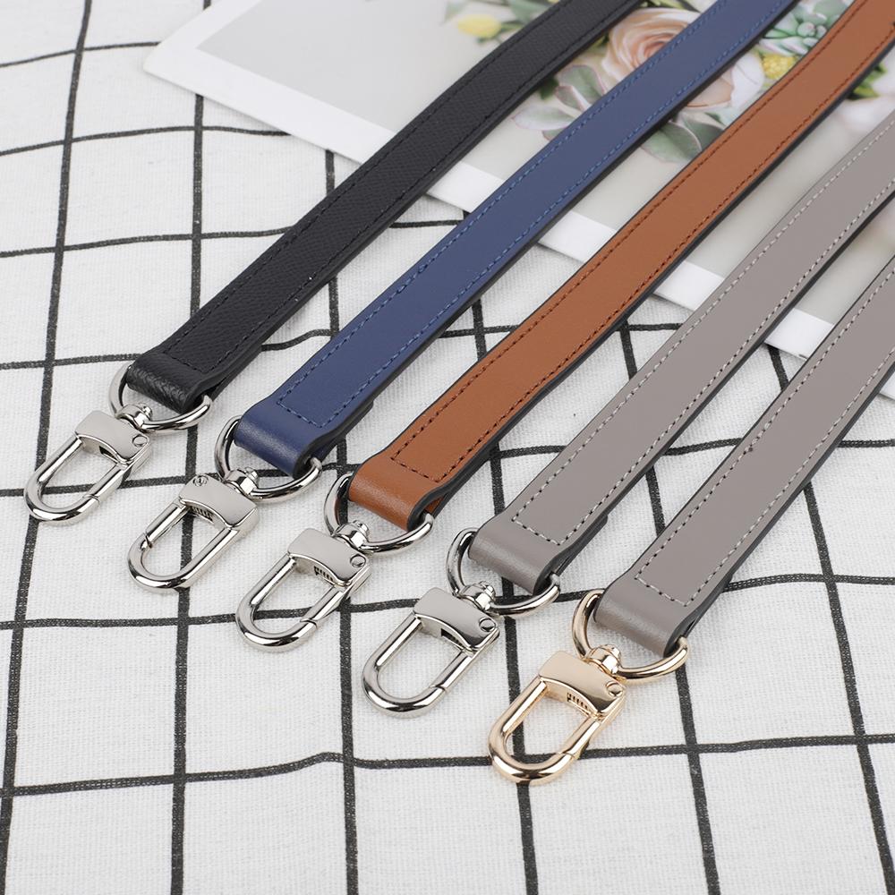 Genuine Leather Bag Strap With Silver Gold Black Hardware Shoulder Strap Handbag Strap Obag Handle High Quality Bag Accessories