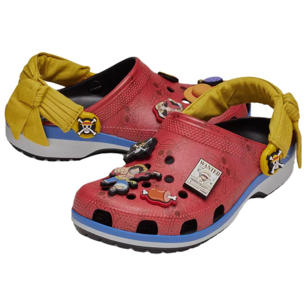 One Piece X Crocs Classic Clog Luffy Unisex Sneakers Red Mulit-Color 212125-90H