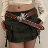 Fashion Enthusiasts PU Belt for Skirt Female Waist Belt with Butterfly Buckle