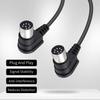 Poyiccot DIN Connector Right Angle DIN Male to Male Speaker MIDI Cable DIN Connector DIN Compatible with System 8-Pin Cable, 8-Pin Cable, 8-Pin
