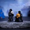 Multicolor Halloween Miniature Figurine Resin Pumpkin Cartoon Scary Rabbit Statue Fairy Garden Party Ornaments