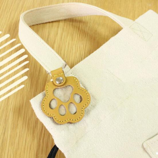 Pet Hair Keepsake Keychain Dog Cat Paw Shape Hair Storage