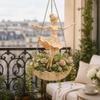 Resin Ballet Dancer Hanging Planter Elegant Vintage Fairy Flower Pot UV Resistant Save Space Flower Container Indoor Decor