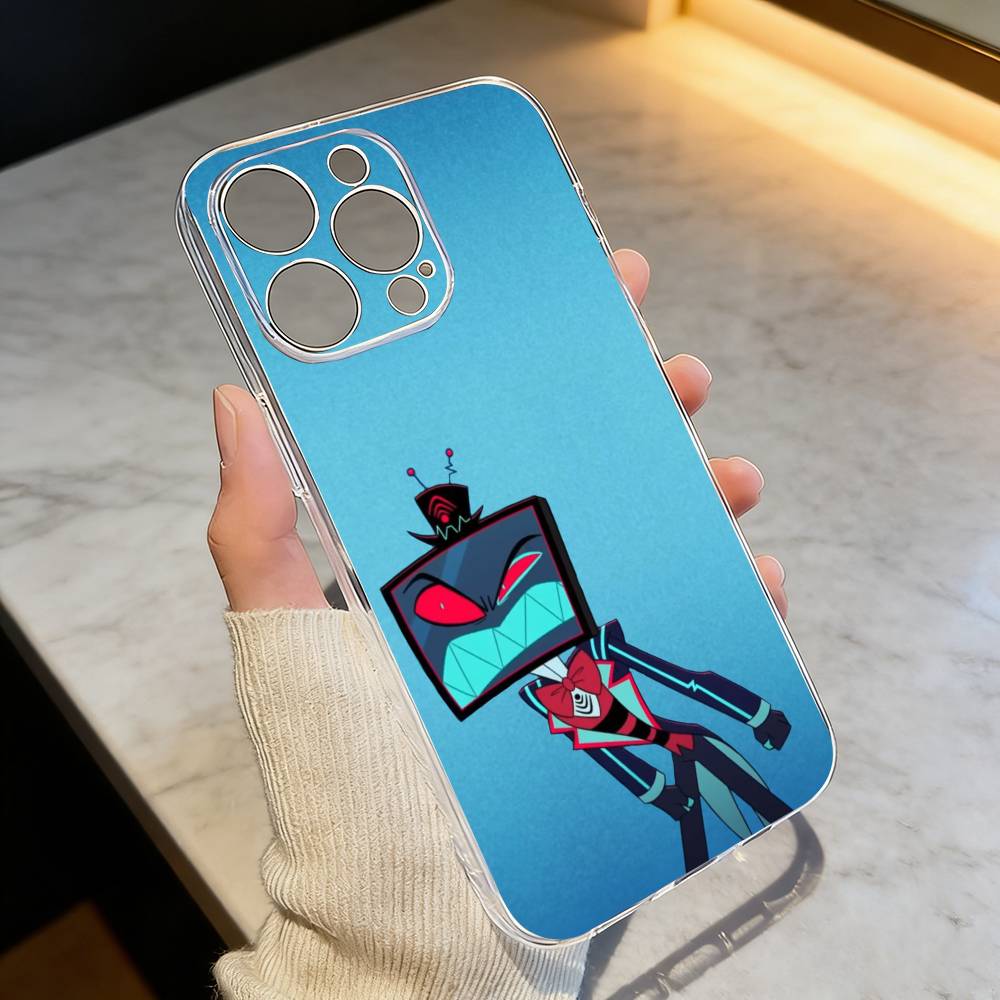 Hazbin H-Hotel V-Vox Handyhülle für iPhone 17 16 15 14 13 12 11 Mini Pro Max Plus Transparente Hülle