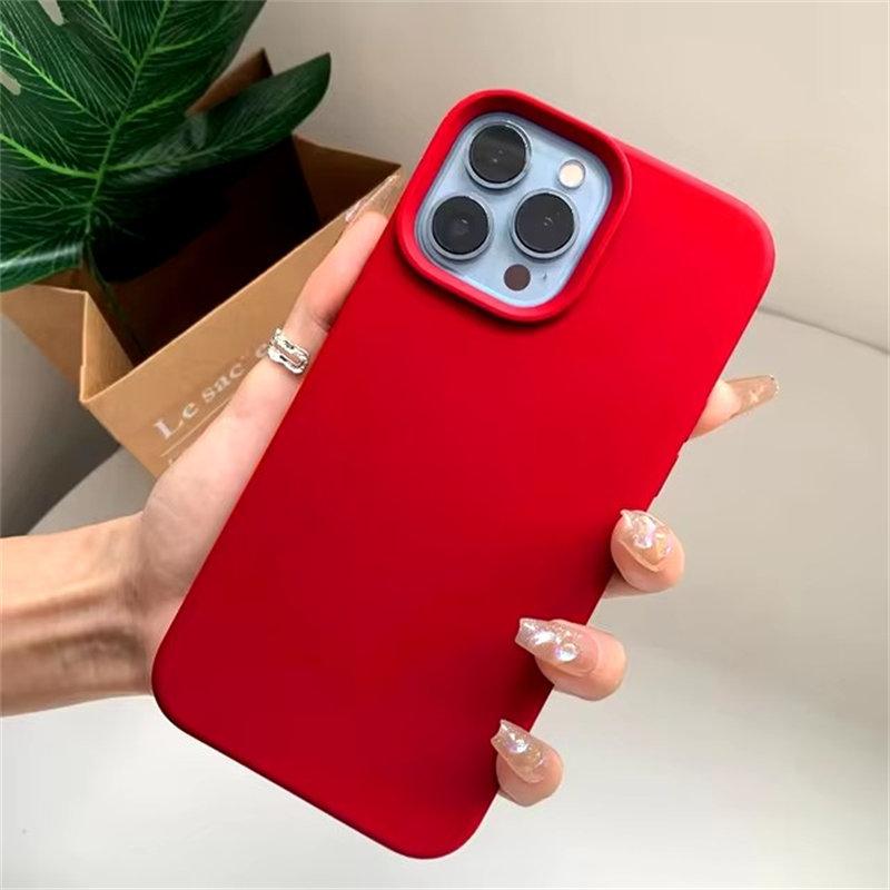 Luxusní tekuté silikonové pouzdro pro iPhone 13 14 15 Pro Max 11 12 Mini X XS XR Plus Ochrana fotoaparátu nárazuvzdorný kryt